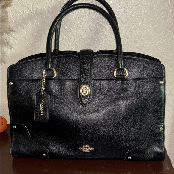 Coach Handbags - Coach Mercer black pebbled grain leather